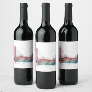 Rótulo De Garrafa De Cerveja San Francisco, CA - Ponte Ouro da Porta