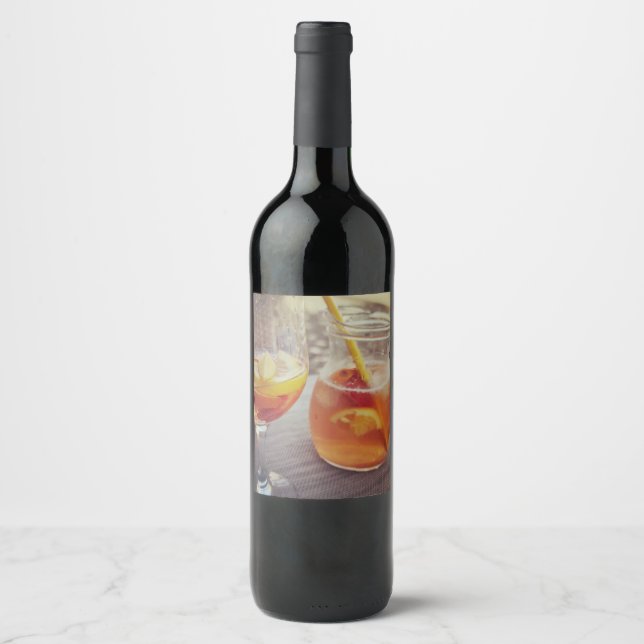 Rótulo De Garrafa De Cerveja Sangria e Sol (Frente)