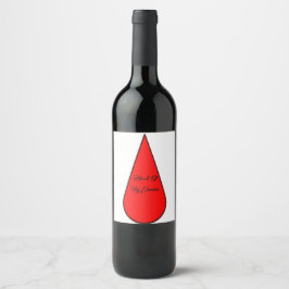 Rótulo De Garrafa De Cerveja Sangue Do Rótulo De Vinho Dos Meus Inimigos