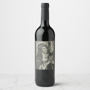 Rótulo De Garrafa De Cerveja Santa Catarina de Siena