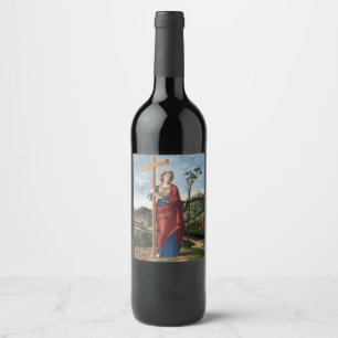 Rótulo De Garrafa De Cerveja Santa Helena com a Vera Cruz Arte Sacra