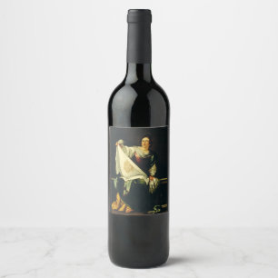 Rótulo De Garrafa De Cerveja Santa Verônica Arte O Milagre do Santo Rosto