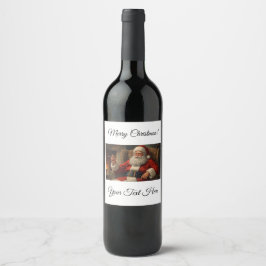 Rótulo De Garrafa De Cerveja Santa Wine Bottle Label