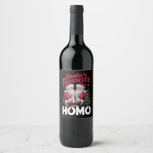 Rótulo De Garrafa De Cerveja Santas Favoritas Homo Gay Natal do Orgulho LGBTQ