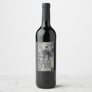 Rótulo De Garrafa De Cerveja Santo Albinus de Angers Bispo Premium da Misericór