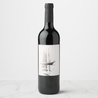Rótulo De Garrafa De Cerveja Schooner com duas pernas, com Dory, por Winslow Ho