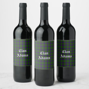 Rótulo De Garrafa De Cerveja Scottish Clan Adams Tartan