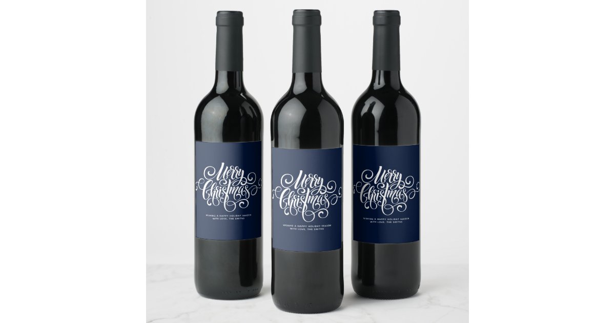 Rótulo De Garrafa De Cerveja Script de Rico Azul 