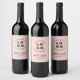 Rótulo De Garrafa De Cerveja Script moderno seu logotipo, marca comercial rosa