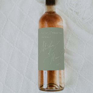 Rótulo De Garrafa De Cerveja Script Whimsical   Proposta Sage Matron Of Honor