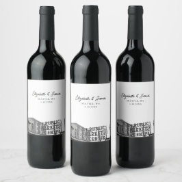 Rótulo De Garrafa De Cerveja Seattle Wedding Favorece Mercado Público