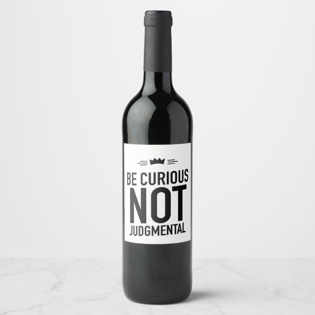 Rótulo De Garrafa De Cerveja Seja curioso e negro (Frente)
