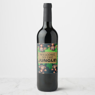 Rótulo De Garrafa De Cerveja Selva Selvagem Selvagem Safari