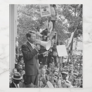 Rótulo De Garrafa De Cerveja Senador Robert Kennedy em Campanha para Presidente