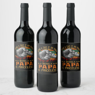 Rótulo De Garrafa De Cerveja Ser Pai É Uma Honra Ser Papai Não Tem Preço