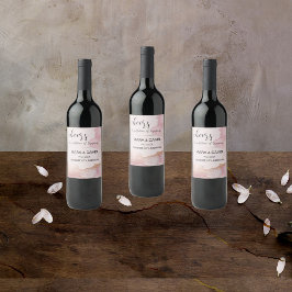 Rótulo De Garrafa De Cerveja Seraphina Cor-de-água rosa e Dourada