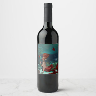 Rótulo De Garrafa De Cerveja Sereia maravilhosa