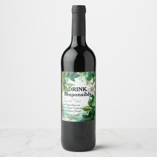 Rótulo De Garrafa De Cerveja Serenidade 💍 Engraçado Passiflora (Frente)