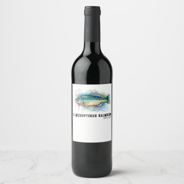 Rótulo De Garrafa De Cerveja Série Aquarela: Robalo (Frente)