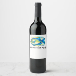 Rótulo De Garrafa De Cerveja Série de Aquarela: Peixe-Anjo
