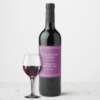 Seu rótulo particular Vinho de ameixa selvagem cas