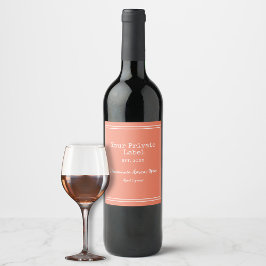 Rótulo De Garrafa De Cerveja Seu Rótulo Privado de Vinho de Apricot Caseiro