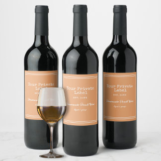 Rótulo De Garrafa De Cerveja Seu Rótulo Privado de Vinho de Pêssego Caseiro