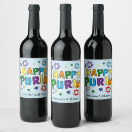 Rótulo De Garrafa De Cerveja Shaloch Manot - Azul Personalizado