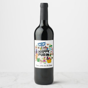 Rótulo De Garrafa De Cerveja Shaloch Manot - Branco personalizado