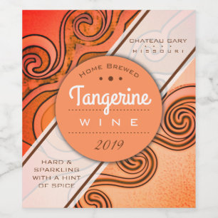 Rótulo De Garrafa De Cerveja sidra de laranja caseira personalizada