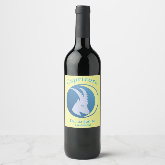 Rótulo De Garrafa De Cerveja Signo de Capricórnio Thunder_Cove (Frente)