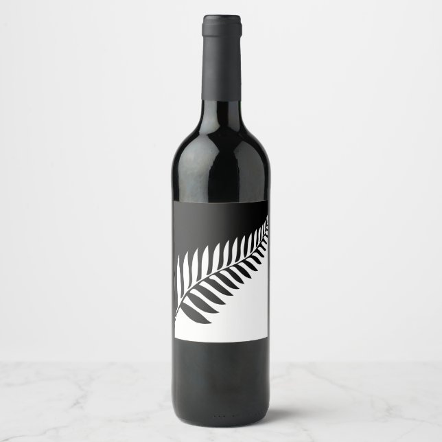 Rótulo De Garrafa De Cerveja Silver Fern da Nova Zelândia (Frente)