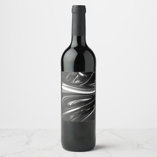 Rótulo De Garrafa De Cerveja Silver Metal Fluente (Frente)