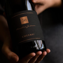 Rótulo De Garrafa De Cerveja Simples aplausos de 50 anos de ouro negro