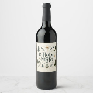 Rótulo De Garrafa De Cerveja Simples Natal O Santa Noite