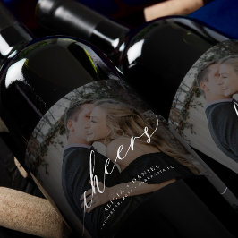 Rótulo De Garrafa De Cerveja Simples script moderno anima casamento de fotos