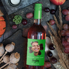 Rótulo De Garrafa De Cerveja Simples Sorte Verde Apaixonada Por Quatro Folhas D