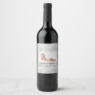 Rótulo De Garrafa De Cerveja Simplesmente Elegante Foto de Bebê Menina Fofa