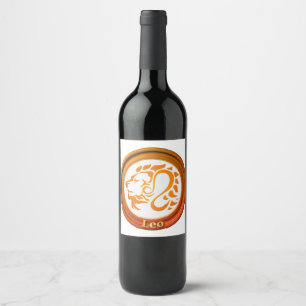 Rótulo De Garrafa De Cerveja Sinal do zodíaco de Leo