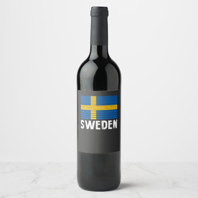 Rótulo De Garrafa De Cerveja Sinalizador de suecia (Frente)