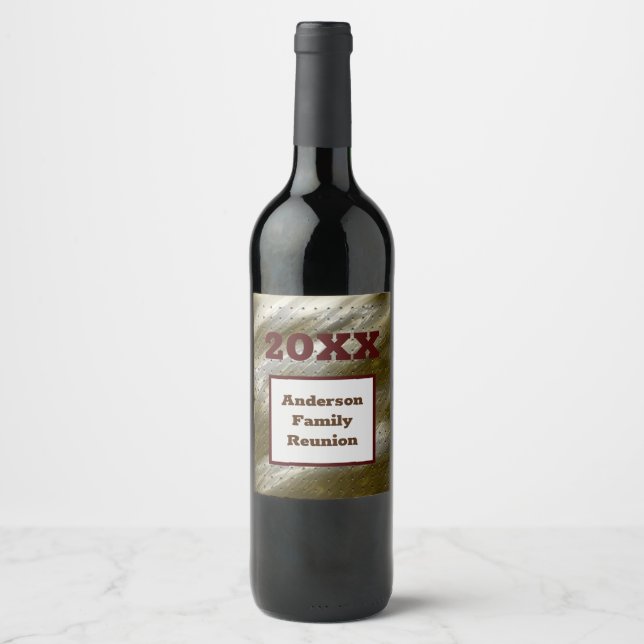 Rótulo De Garrafa De Cerveja Sindicato da Família Dourada Greve Silve Abstrato  (Frente)