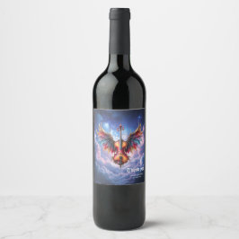Rótulo De Garrafa De Cerveja Sinfonia dos Céus enluarados.