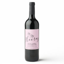 Sip Hooray casamento cor-de-rosa preto Vinho
