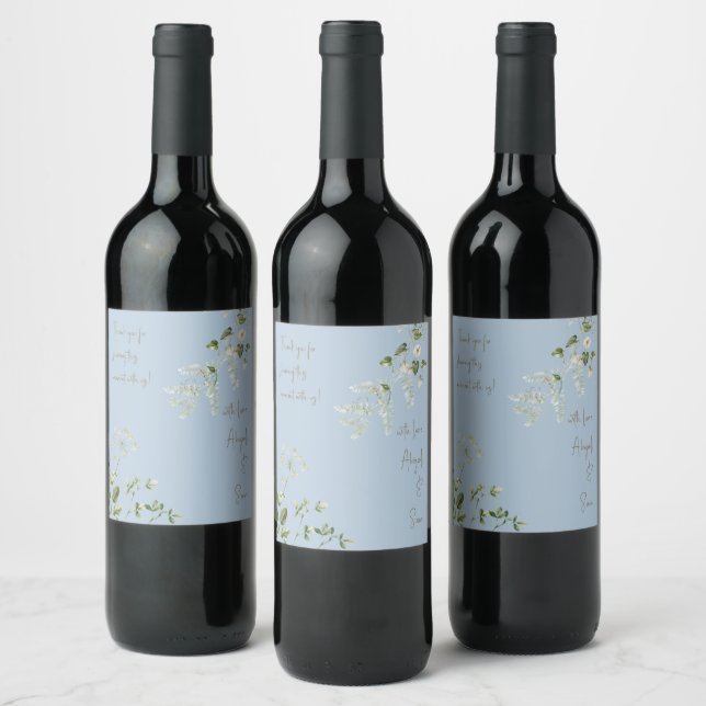 Rótulo De Garrafa De Cerveja Sky Blue com Casamento Verde (Garrafas)
