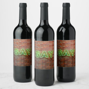 Rótulo De Garrafa De Cerveja SlipperyJoe sinal gay neon iluminado brilhante vív
