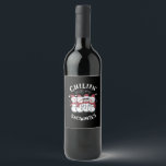 Rótulo De Garrafa De Cerveja Snowman Christmas Chillin with My Snowmies Gift<br><div class="desc">Snowman Christmas Chillin with My Snowmies Gift</div>