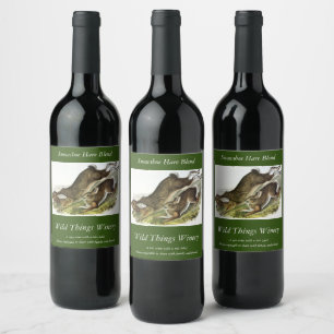 Rótulo De Garrafa De Cerveja Snowshoe Hare, verão (Norte Hare) de Audubon