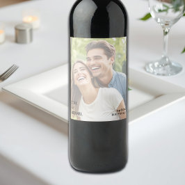 Rótulo De Garrafa De Cerveja Sobreposição de Foto de Texto Simples Casamento