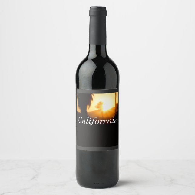 Rótulo De Garrafa De Cerveja Sonhando na Califórnia (Frente)