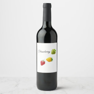 Rótulo De Garrafa De Cerveja Sonhos de Morango Aventuras Muito Doces de Morango